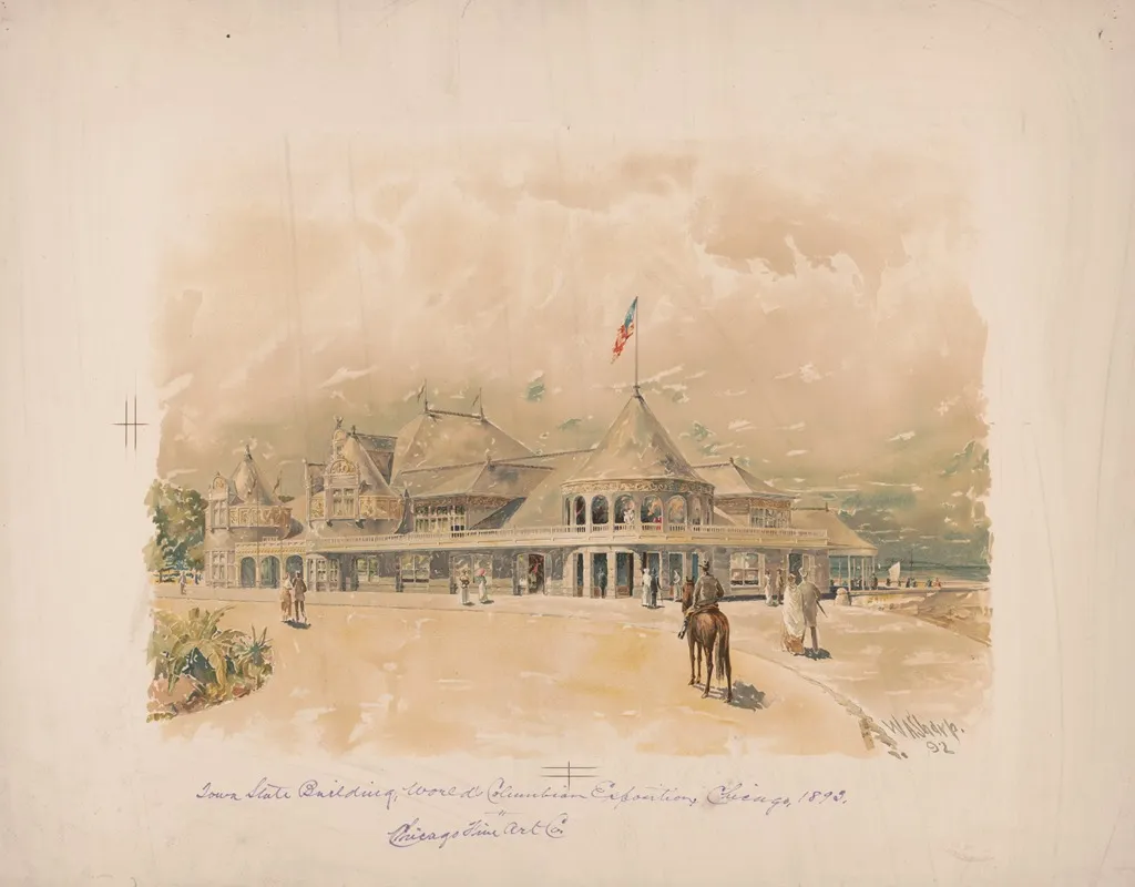 Iowa State Building World Columbian Exposition Chicago 1893 Wall Art by W. A. Sharp - High-Resolution Digital Print