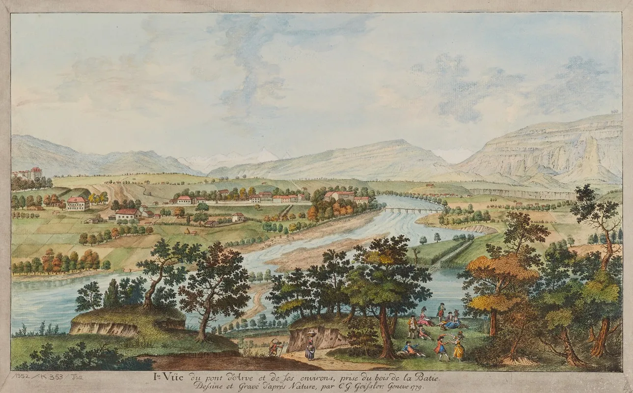 Ire Vue Du Pont Darve Et De Ses Environs Prise Du Bois De La Batie
