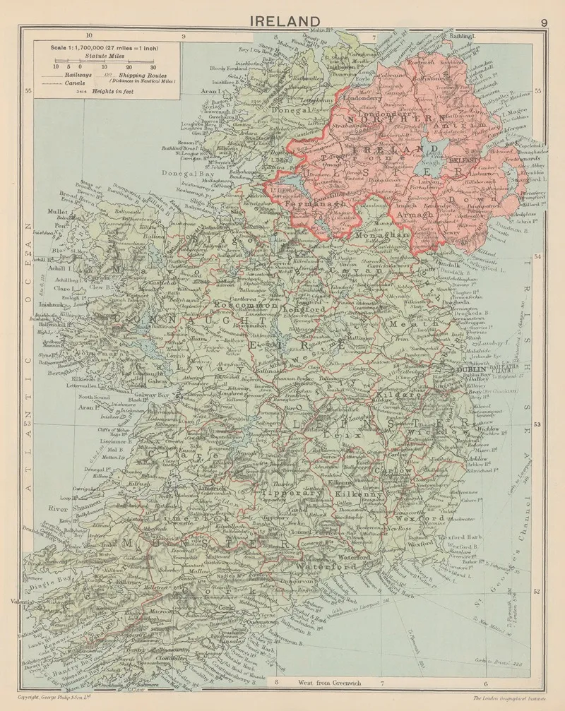 Ireland Wall Art by London Geographical Institute - High-Resolution Digital Print