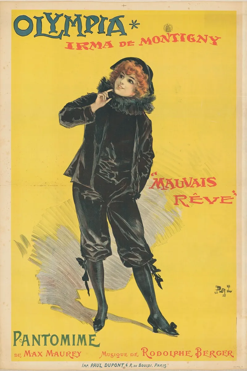 Irma De Montigny Dans La Pantomime Mauvais Reve De Max Maurey Au Olympia Wall Art by Pal (Jean de Paleologue) - High-Resolution Digital Print