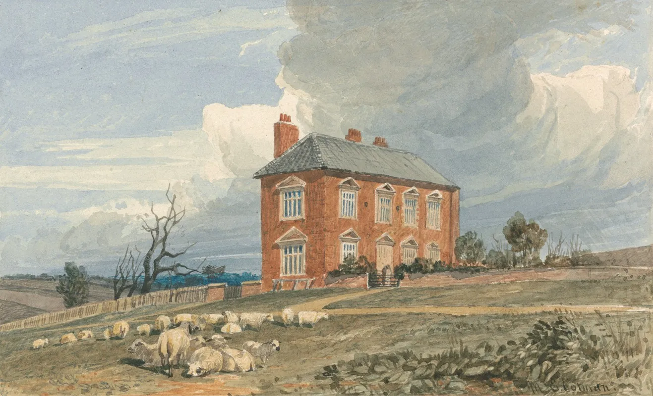 Irmingland Hall Norfolk Wall Art by Miles Edmund Cotman - High-Resolution Digital Print