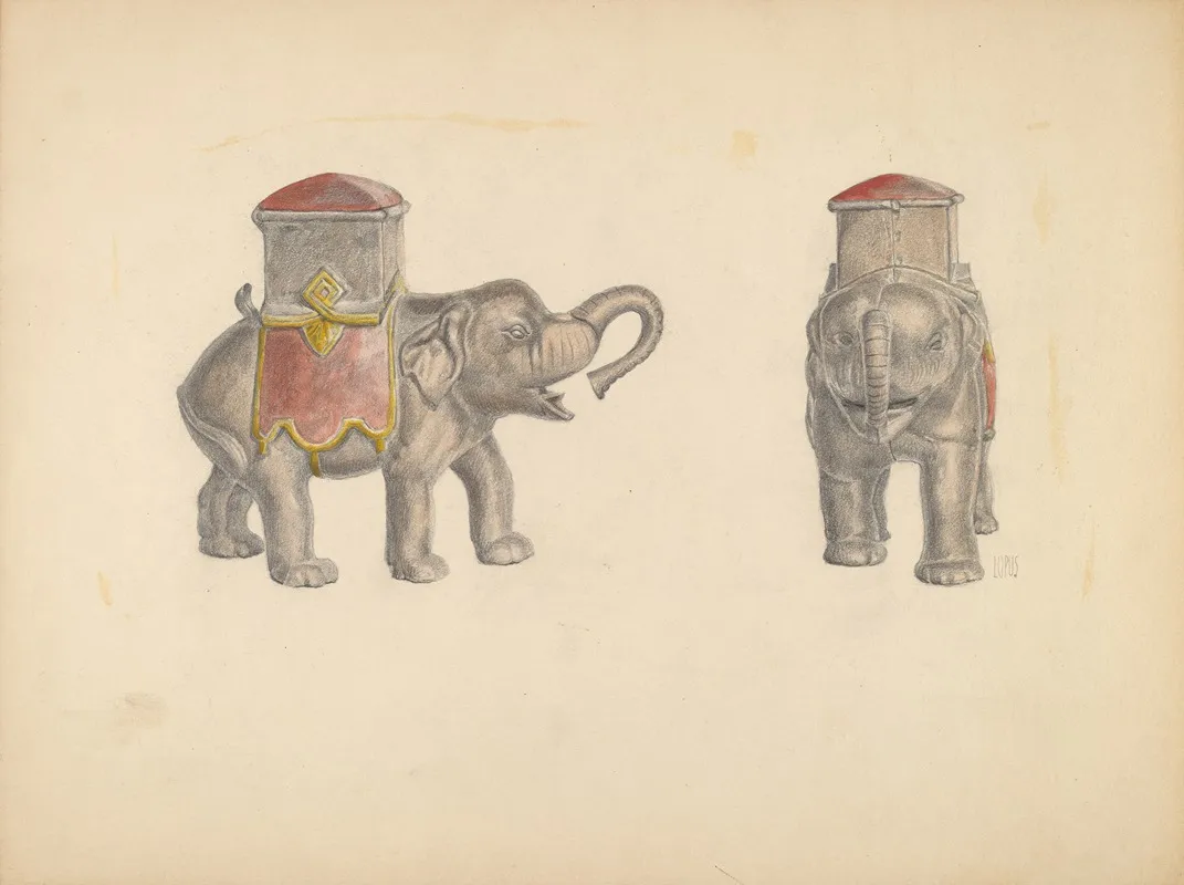 Iron Bank Elephant Wall Art by Z.S. Lupus - High-Resolution Digital Print