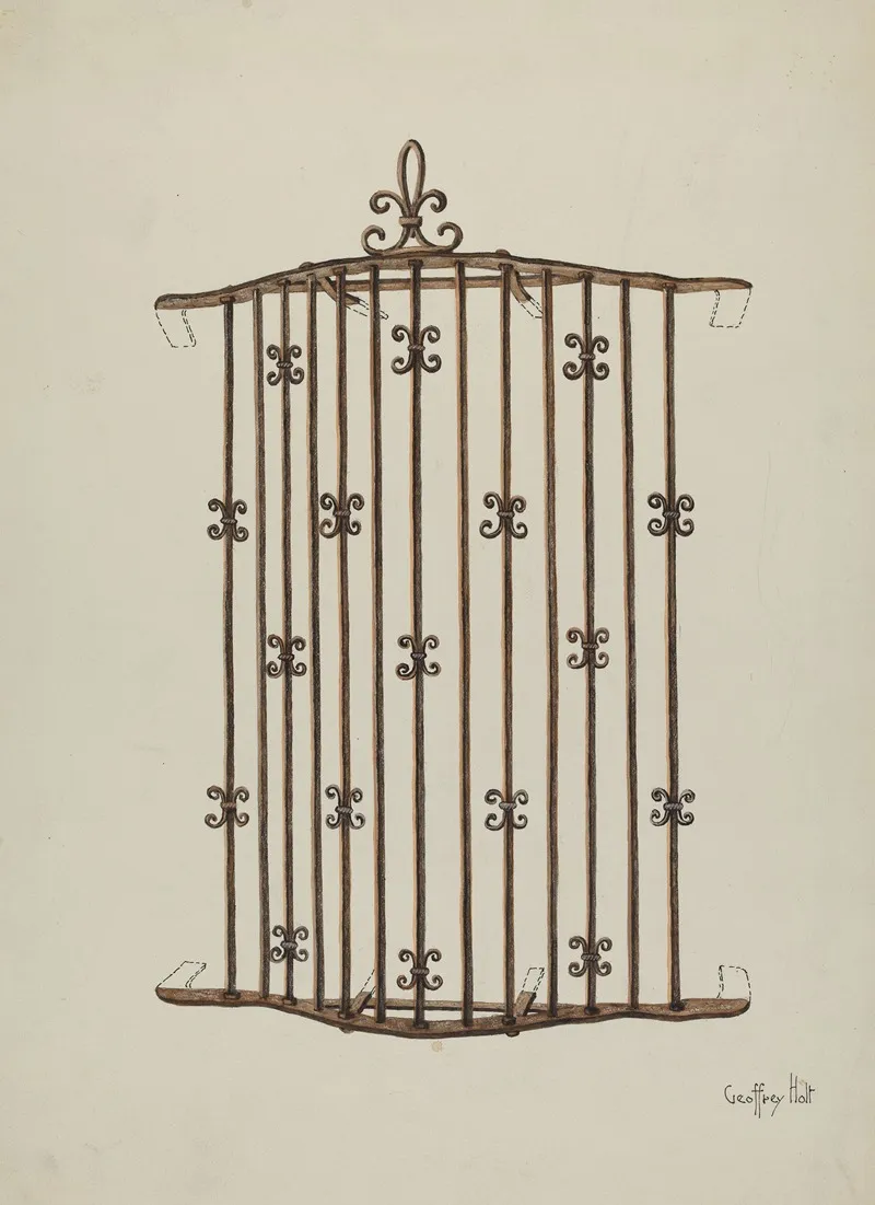 Iron Grille At Window A Restoration Drawing