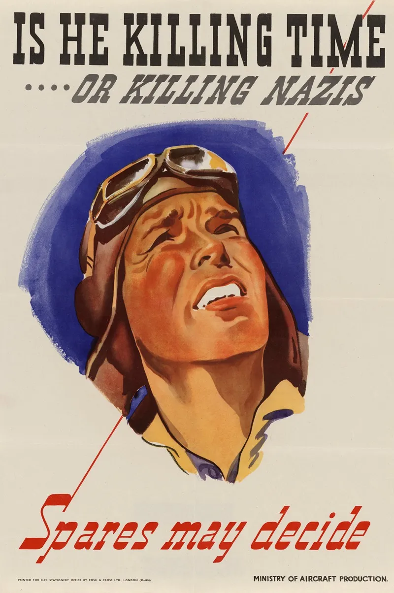 Is He Killing Time Or Killing Nazis Spares May Decide Wall Art by Anonymous - High-Resolution Digital Print
