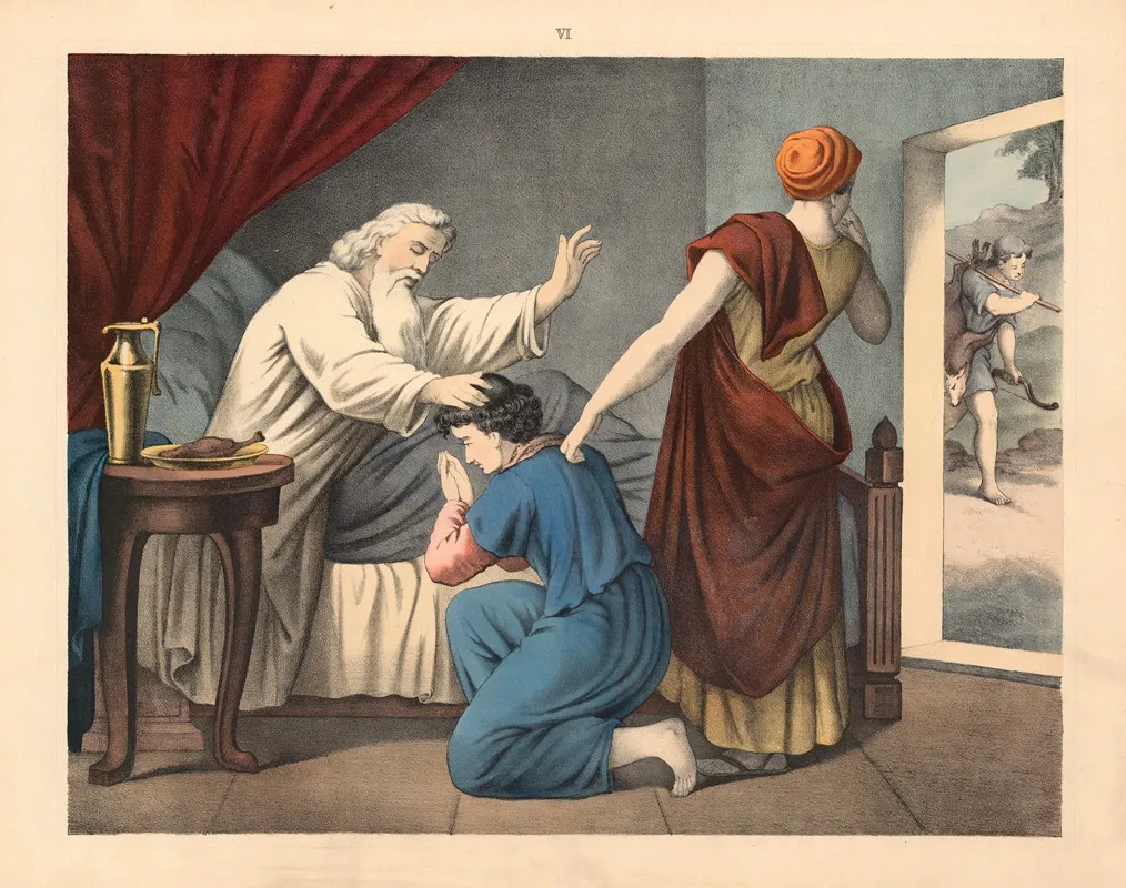 Isaac Blesses Jacob 3 Wall Art by Sandberg - High-Resolution Digital Print