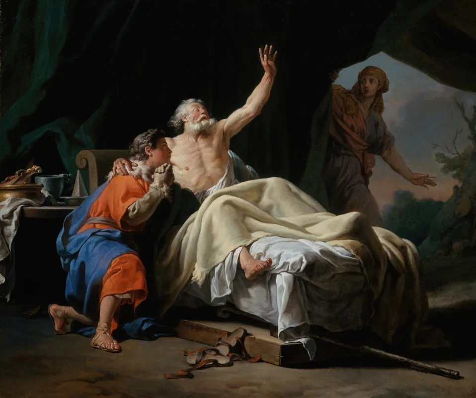 Isaac Blessing Jacob 4 Wall Art by Nicolas-Guy Brenet - High-Resolution Digital Print