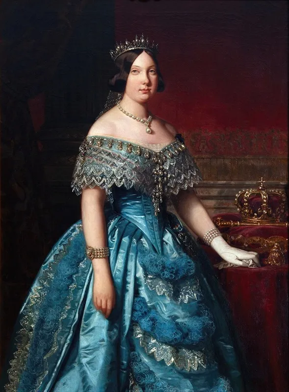 Isabel Ii De Espana Wall Art by Federico de Madrazo y Kuntz - High-Resolution Digital Print