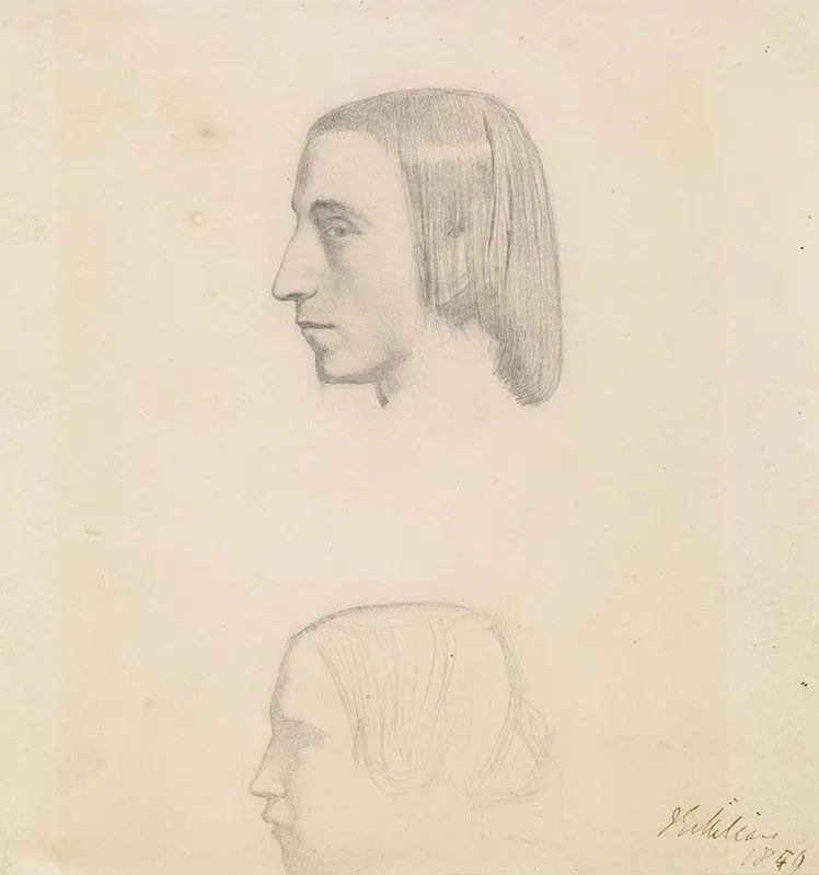 Isabella Head Study Of Servant Wall Art by Sir John Everett Millais - High-Resolution Digital Print