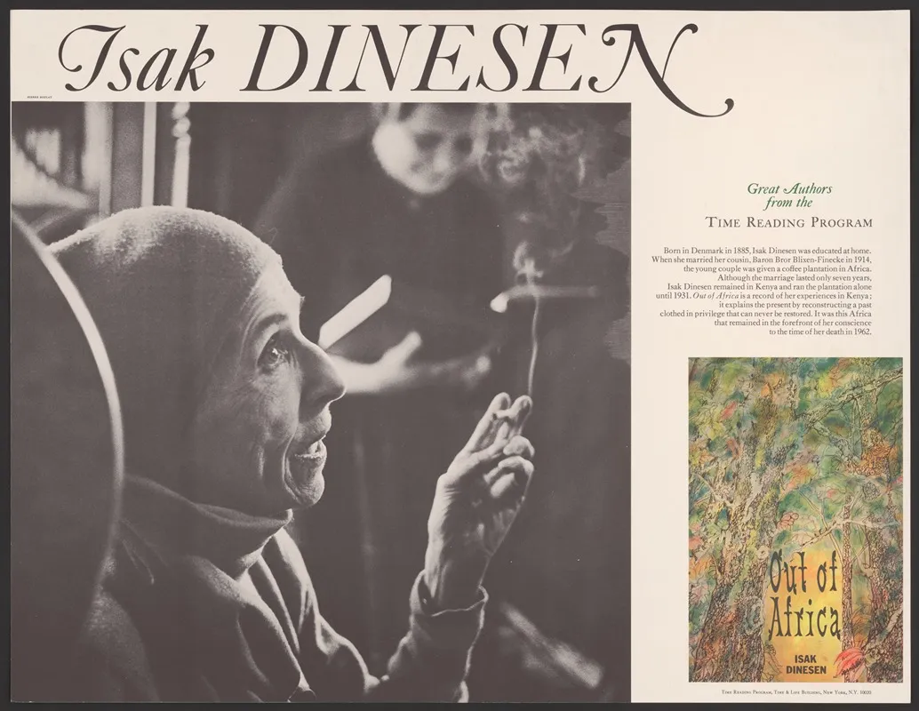 Isak Dinesen Great Authors From The Time Reading Program Wall Art by Pierre Boulat - High-Resolution Digital Print
