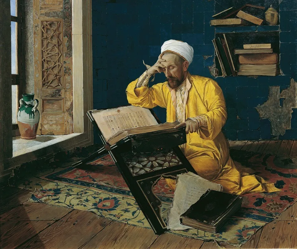 Islamic Theologian With Quran Wall Art by Osman Hamdi Bey - High-Resolution Digital Print