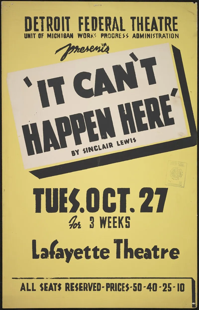It Cant Happen Here 4 Wall Art by Anonymous - High-Resolution Digital Print