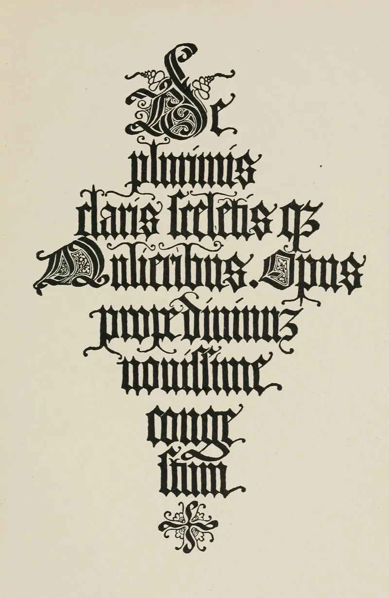 Italian Blackletter Title Page Wall Art by Frank Chouteau Brown - High-Resolution Digital Print