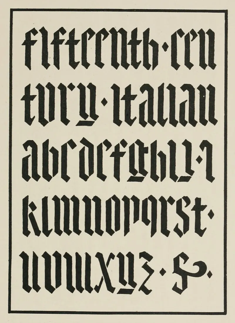 Italian Inlaid Blackletters Wall Art by Frank Chouteau Brown - High-Resolution Digital Print