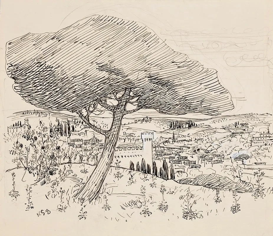 Italian Landscape 24 Wall Art by Venny Soldan-Brofeldt - High-Resolution Digital Print