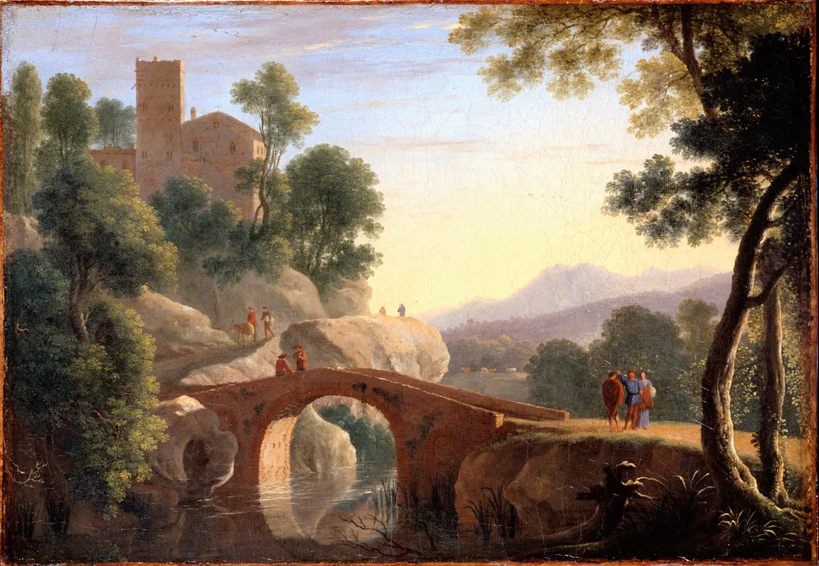 Italian Landscape With Bridge