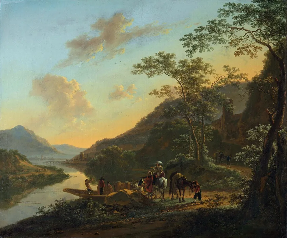 Italian Landscape With Ferry