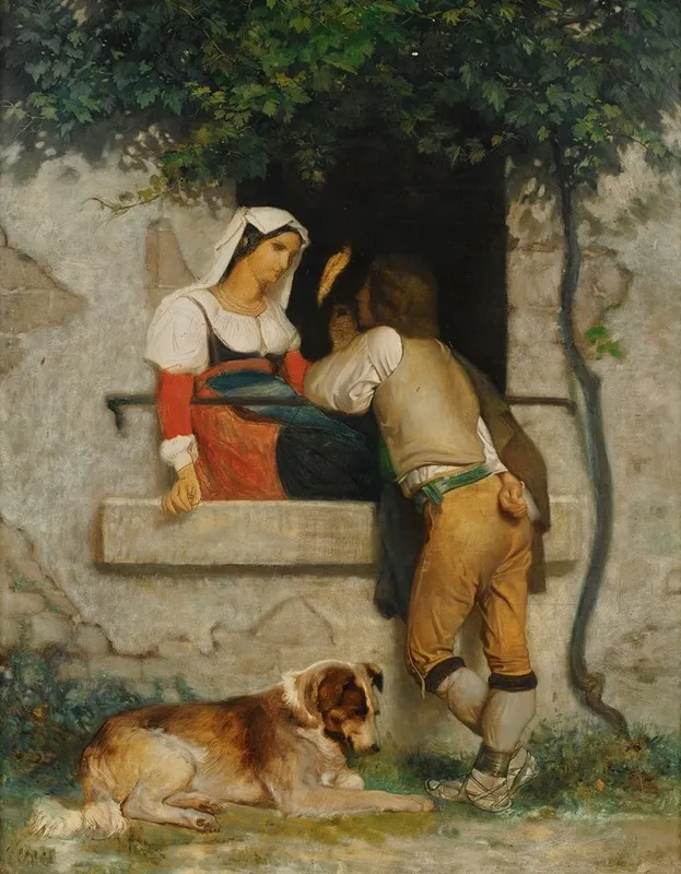 Italian Lovers Wall Art by William Bouguereau - High-Resolution Digital Print