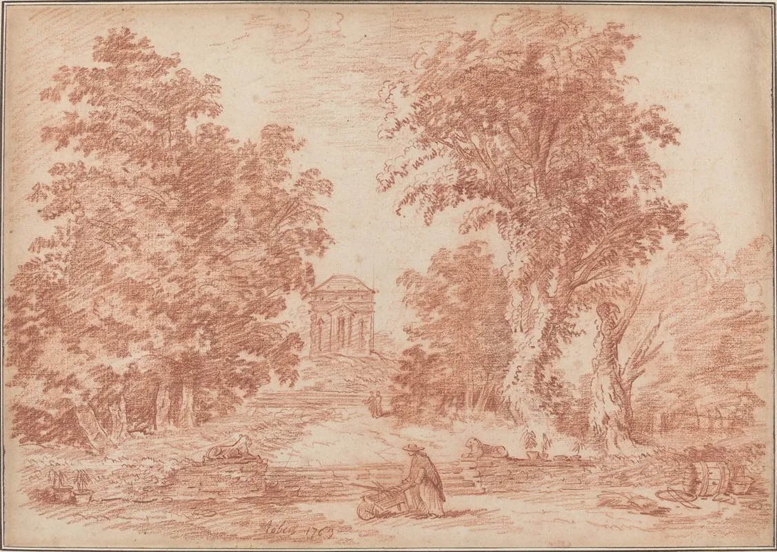 Italian Park With A Tempietto