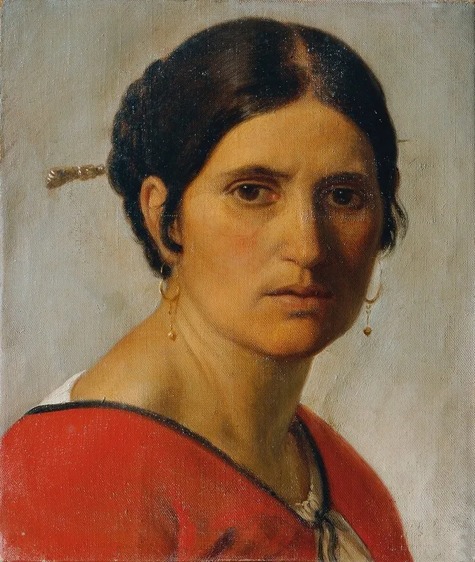 Italian Peasant Woman 2 Wall Art by Joseph Mathias von Trenkwald - High-Resolution Digital Print
