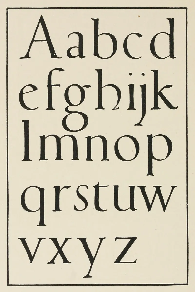 Italian Small Letters Wall Art by Frank Chouteau Brown - High-Resolution Digital Print
