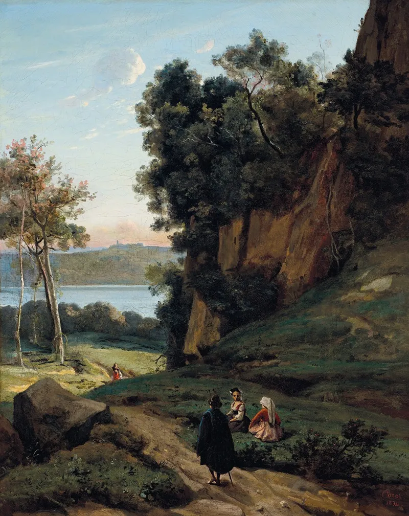 Italiens Dalbano Wall Art by Jean-Baptiste-Camille Corot - High-Resolution Digital Print