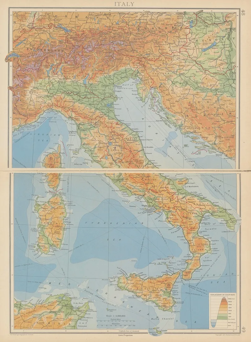 Italy 27 Wall Art by John George Bartholomew - High-Resolution Digital Print