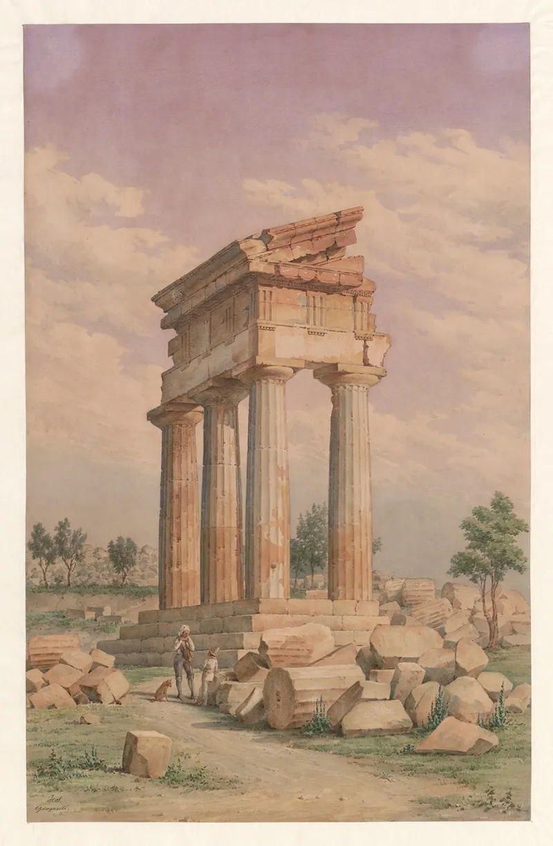 Italy Agrigento Temple Of Castor And Pollux