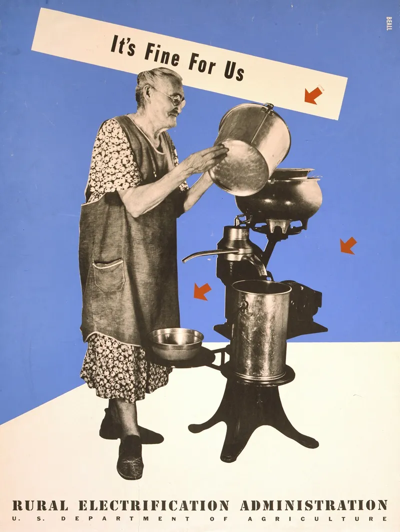 Its Fine For Us Rural Electrification Administration U S Department Of Agriculture Wall Art by Lester Beall - High-Resolution Digital Print