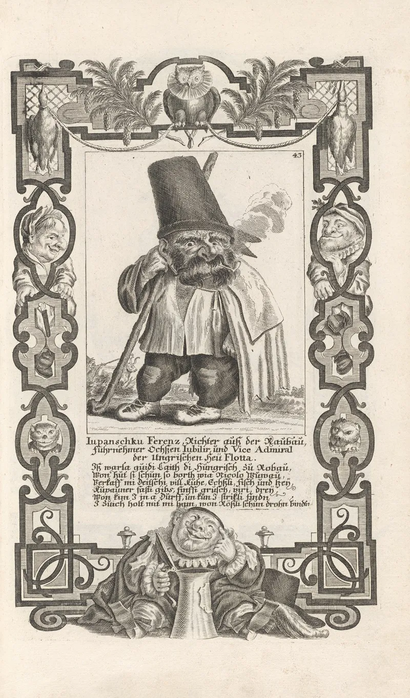 Iupanschku Ferenz Richter Aus Der Raubau Fuhrnehmer Ochsen Iubilir Und Vice Admiral Der Ungrischen Heu Flotta Pl 43 Wall Art by Elias Baeck - High-Resolution Digital Print