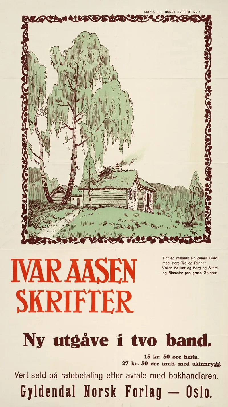 Ivar Aasen Skrifter Wall Art by Norsk lithografisk Officin - High-Resolution Digital Print
