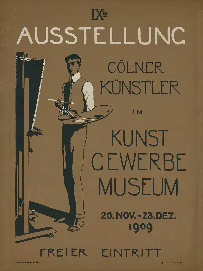 Ixte Ausstellung Colner Kunstler Im Kunstgewerbe Museum 1909 Wall Art by August Neven Du Mont - High-Resolution Digital Print
