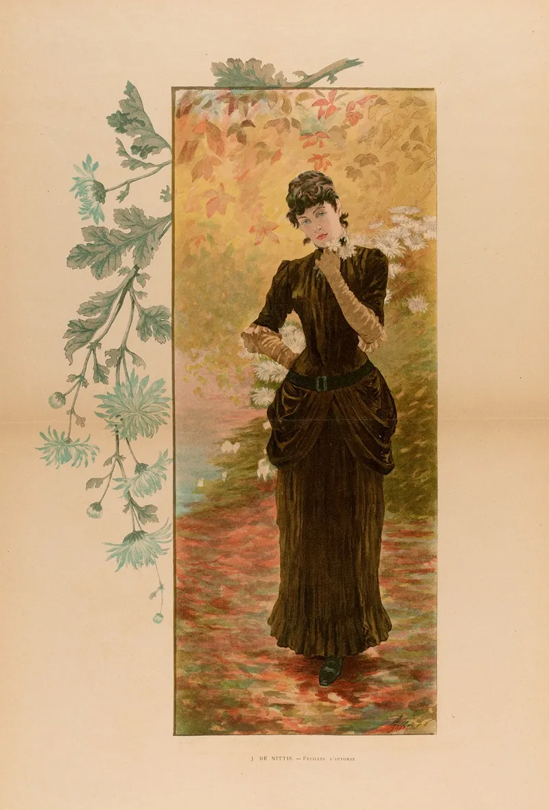 J De Nittis Feuilles Dautomne Wall Art by Charles Lahure - High-Resolution Digital Print