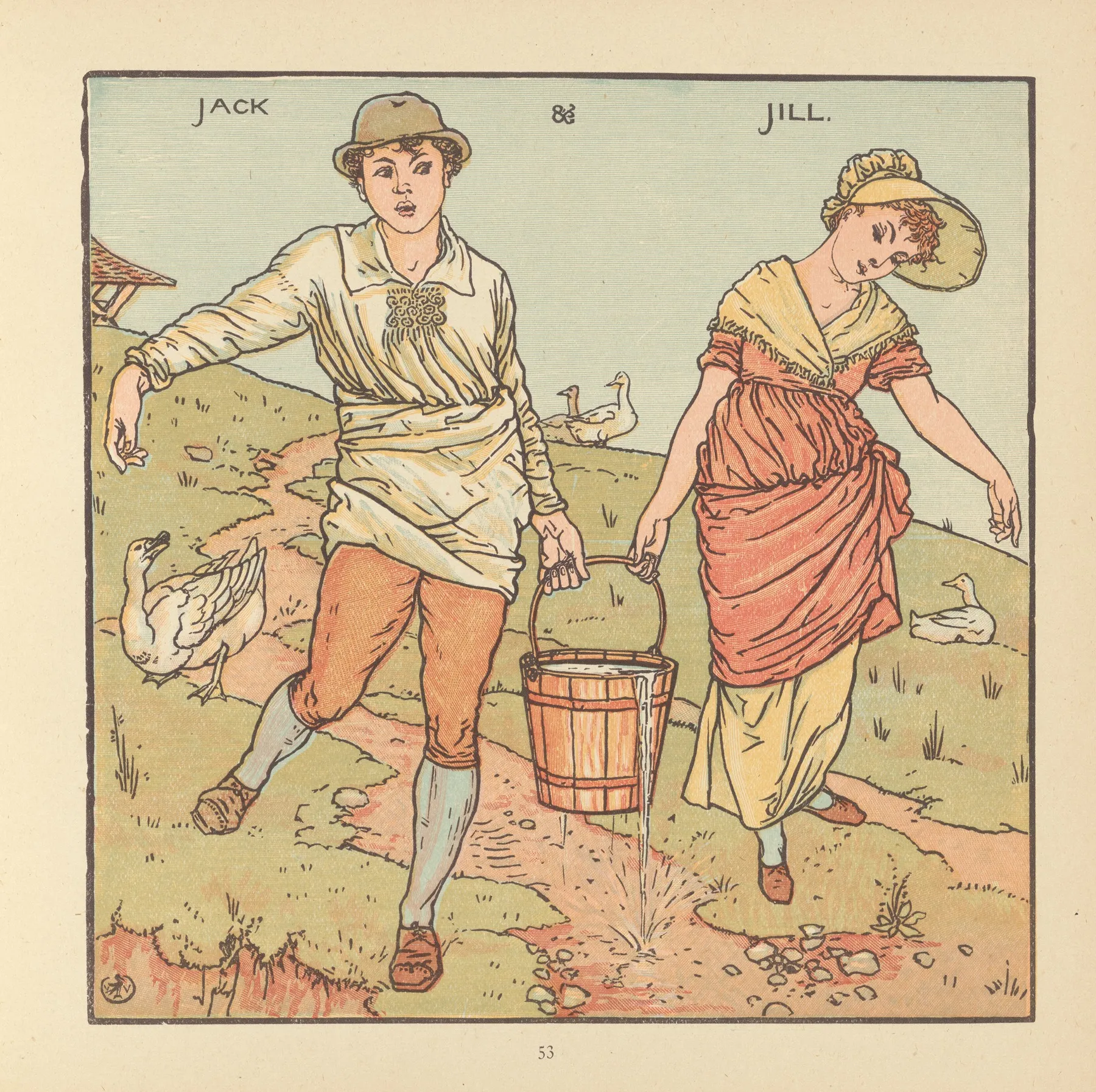 Jack And Jill 5 Wall Art by Walter Crane - High-Resolution Digital Print