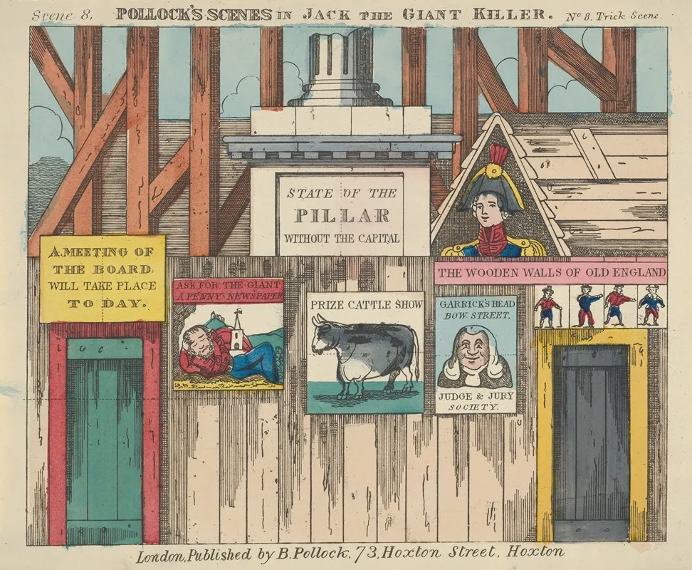 Jack And The Giant Killer Scenes For A Toy Theater Pl 08 Wall Art by Benjamin Pollock - High-Resolution Digital Print