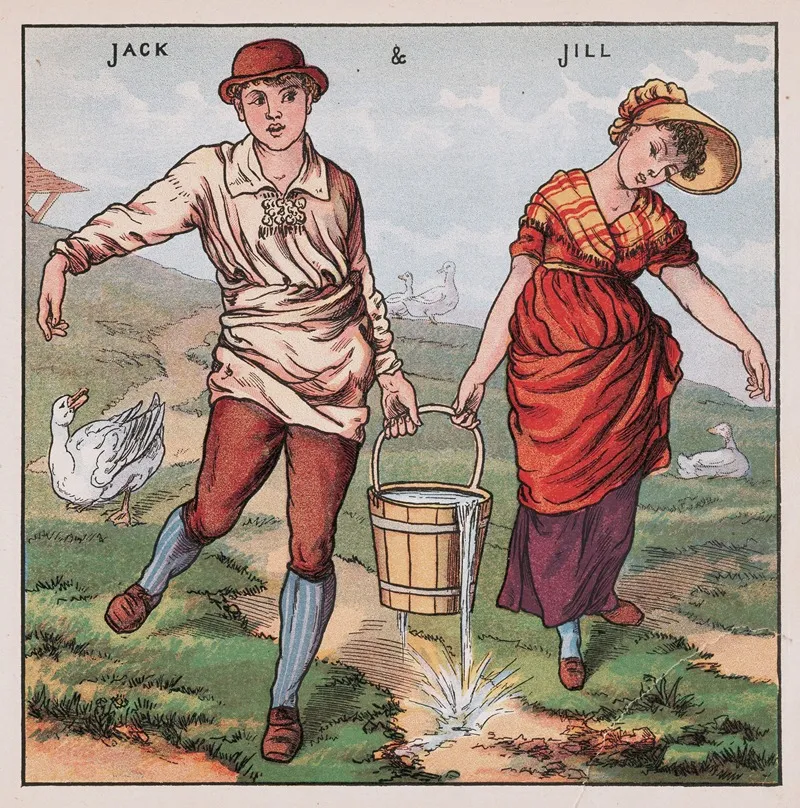 Jack Jill Wall Art by Walter Crane - High-Resolution Digital Print