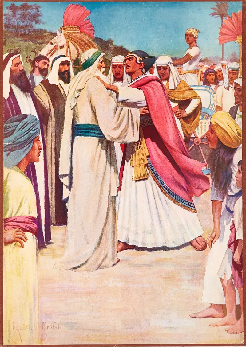 Jacob And Joseph Meet Wall Art by George Grenville Manton - High-Resolution Digital Print