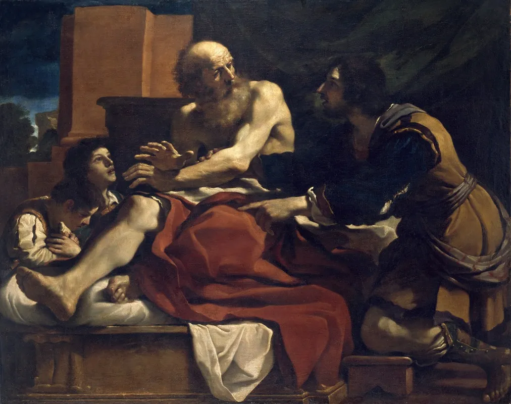 Jacob Blessing The Sons Of Joseph 2 Wall Art by Guercino - High-Resolution Digital Print