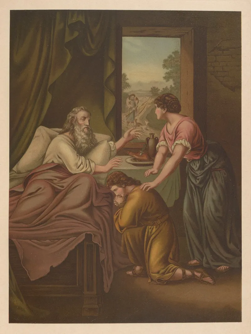 Jacob Competes For Esaus Birthright Wall Art by Jan Ladislaw Sýkora - High-Resolution Digital Print