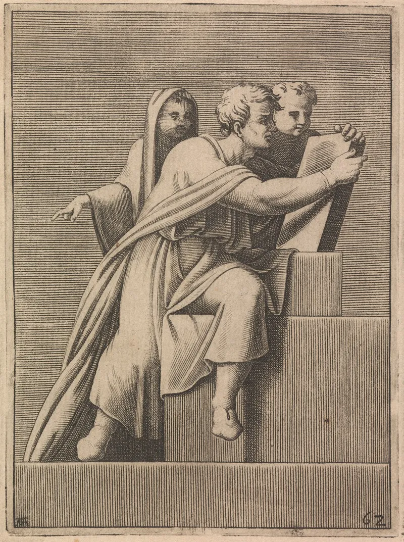 Jacob Judah And Leah Ancestors Of Christ Wall Art by Adamo Scultori - High-Resolution Digital Print