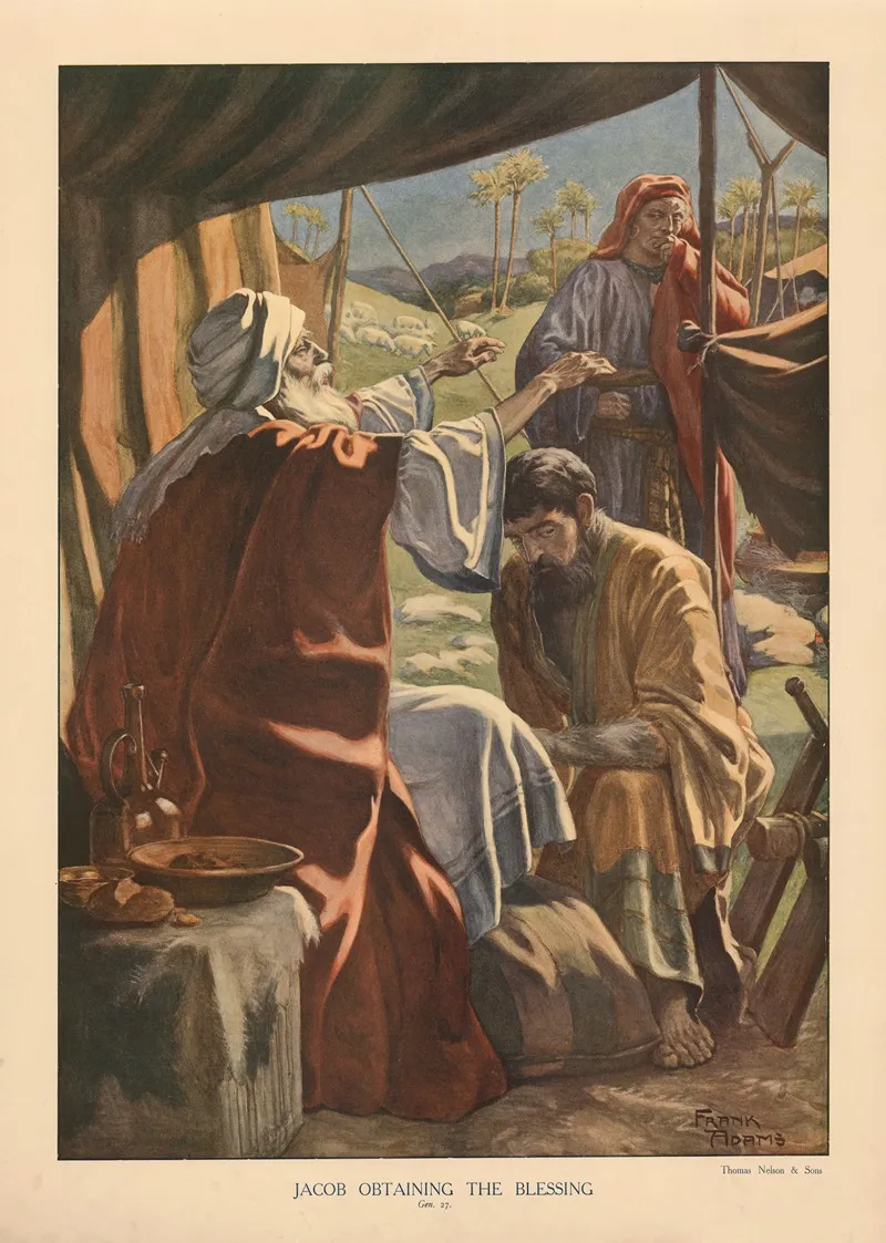 Jacob Obtaining The Blessing Wall Art by Frank Adams - High-Resolution Digital Print