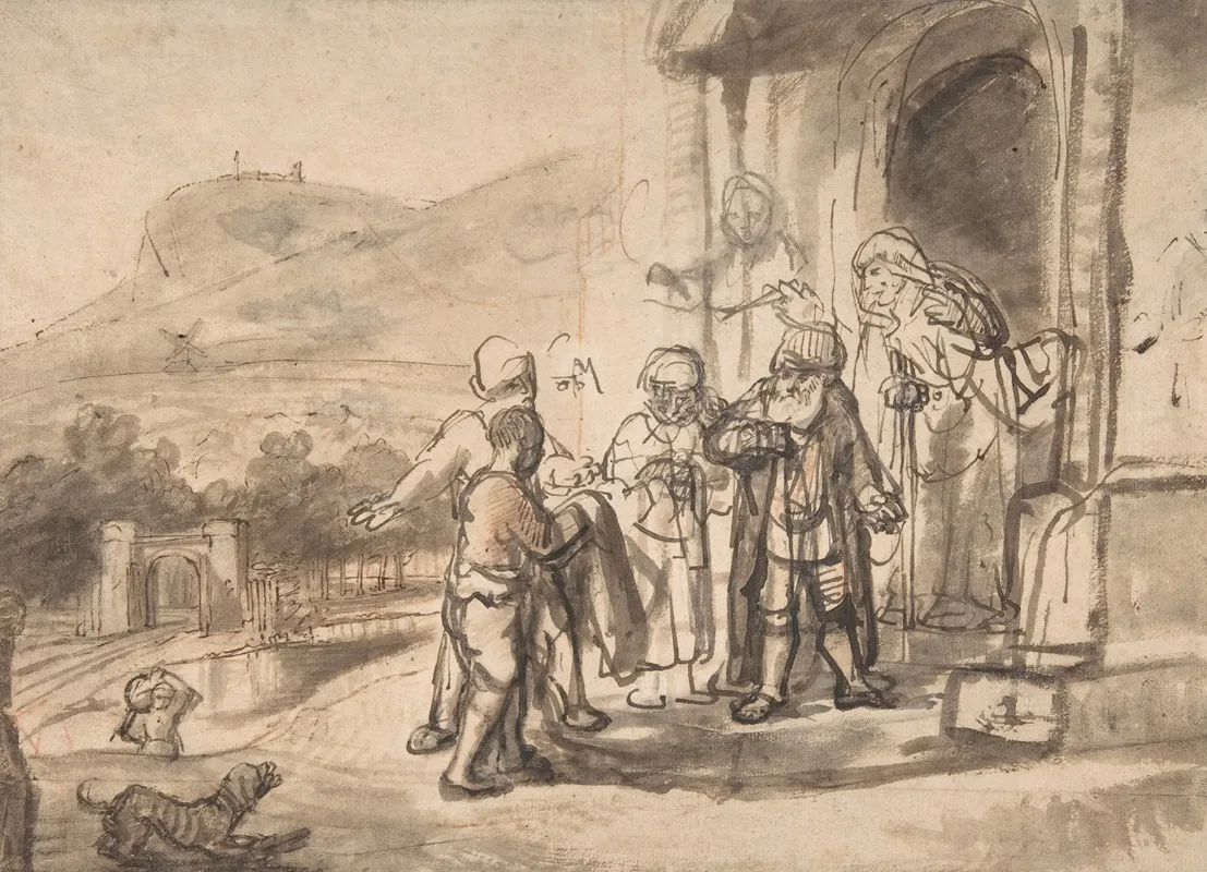 Jacob Receiving Josephs Blood Stained Cloak Wall Art by Nicolaes Maes - High-Resolution Digital Print