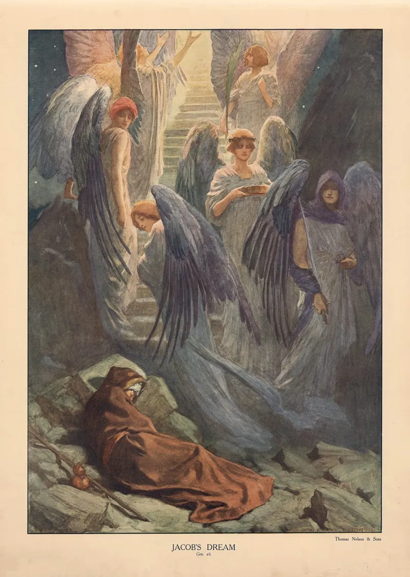 Jacobs Dream 15 Wall Art by William Henry Margetson - High-Resolution Digital Print