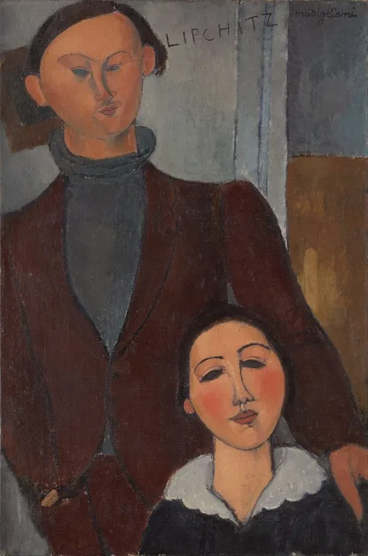 Jacques And Berthe Lipchitz Wall Art by Amedeo Modigliani - High-Resolution Digital Print