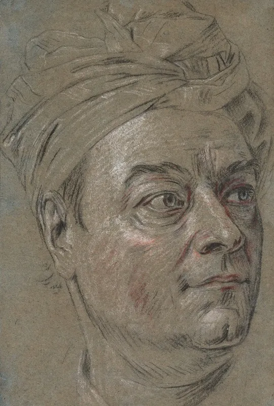 Jacques Dumont Called Le Romain Wall Art by Maurice-Quentin de La Tour - High-Resolution Digital Print