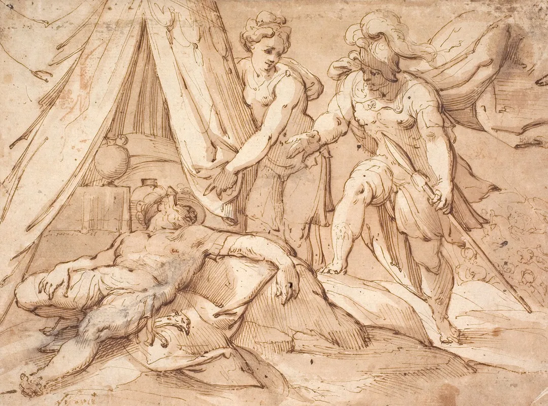 Jael And Sisera 2 Wall Art by Hans von Aachen - High-Resolution Digital Print
