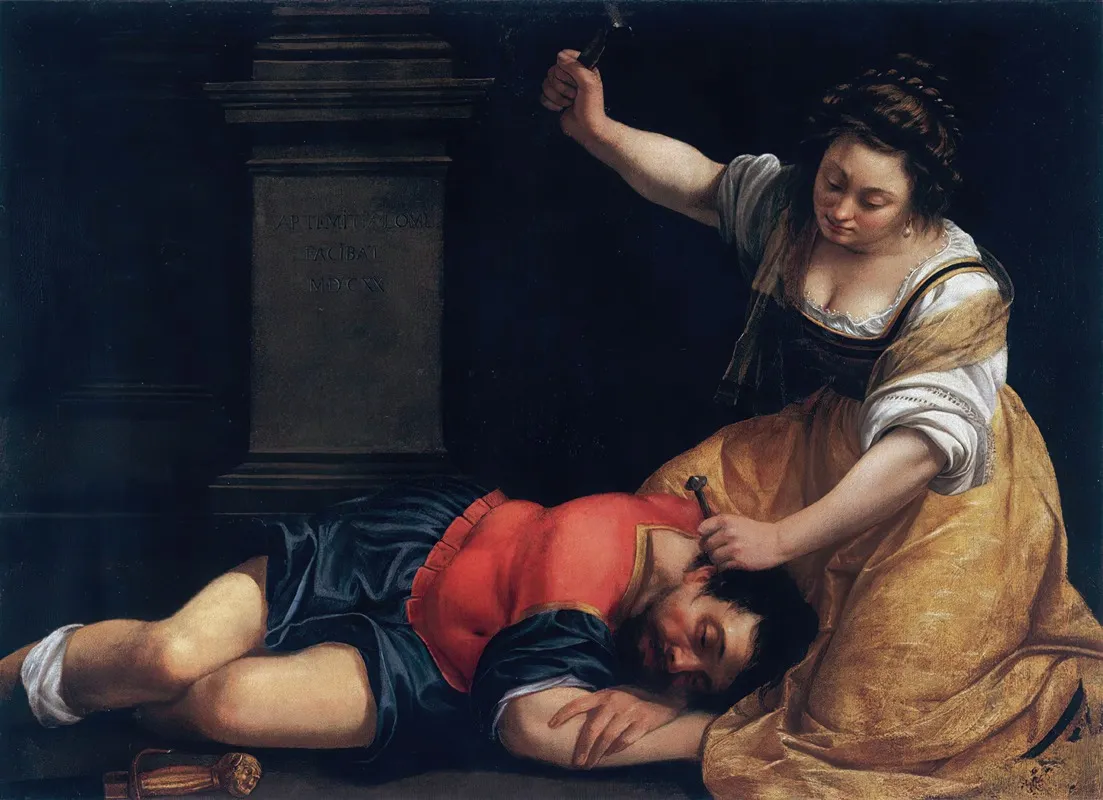 Jael And Sisera 3 Wall Art by Artemisia Gentileschi - High-Resolution Digital Print