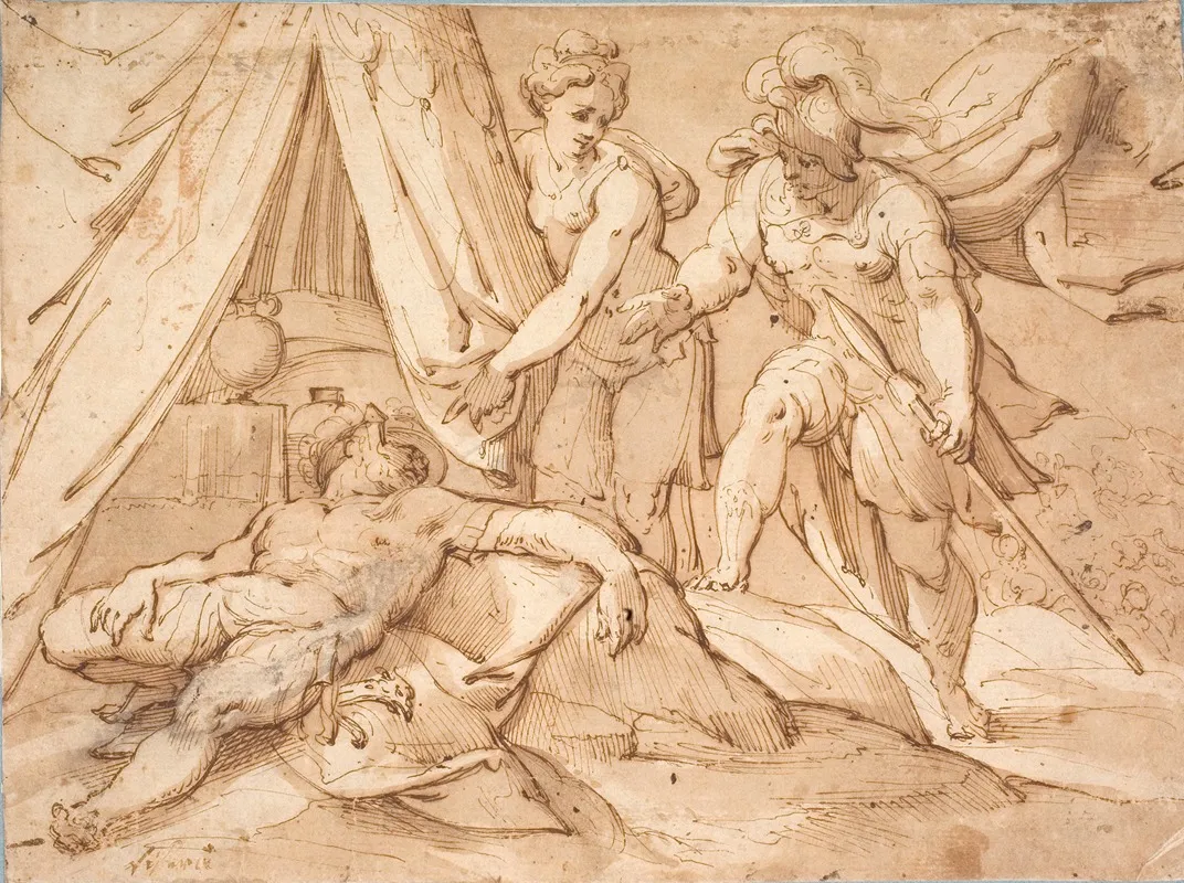 Jael Og Sisera Wall Art by Hans von Aachen - High-Resolution Digital Print