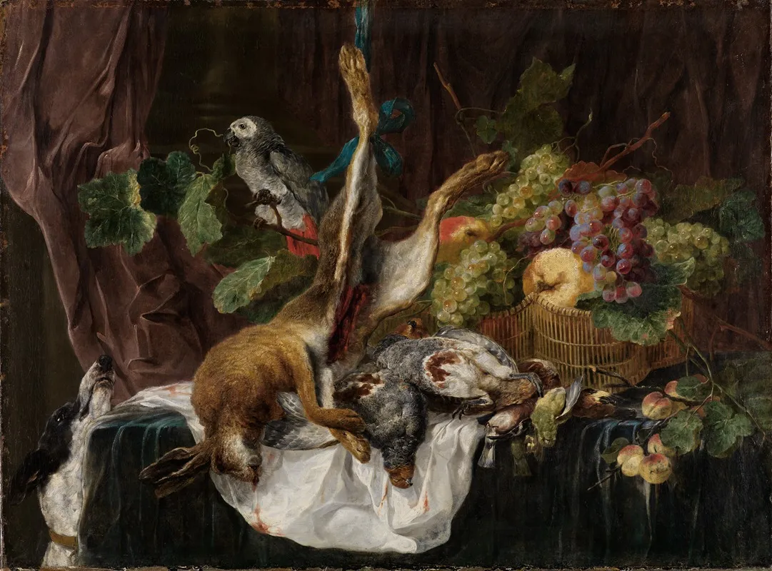 Jagdstillleben Mit Papagei Wall Art by Jan Fyt - High-Resolution Digital Print