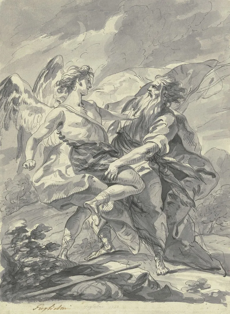 Jakob Ringt Mit Dem Engel 2 Wall Art by Gregorio Guglielmi - High-Resolution Digital Print