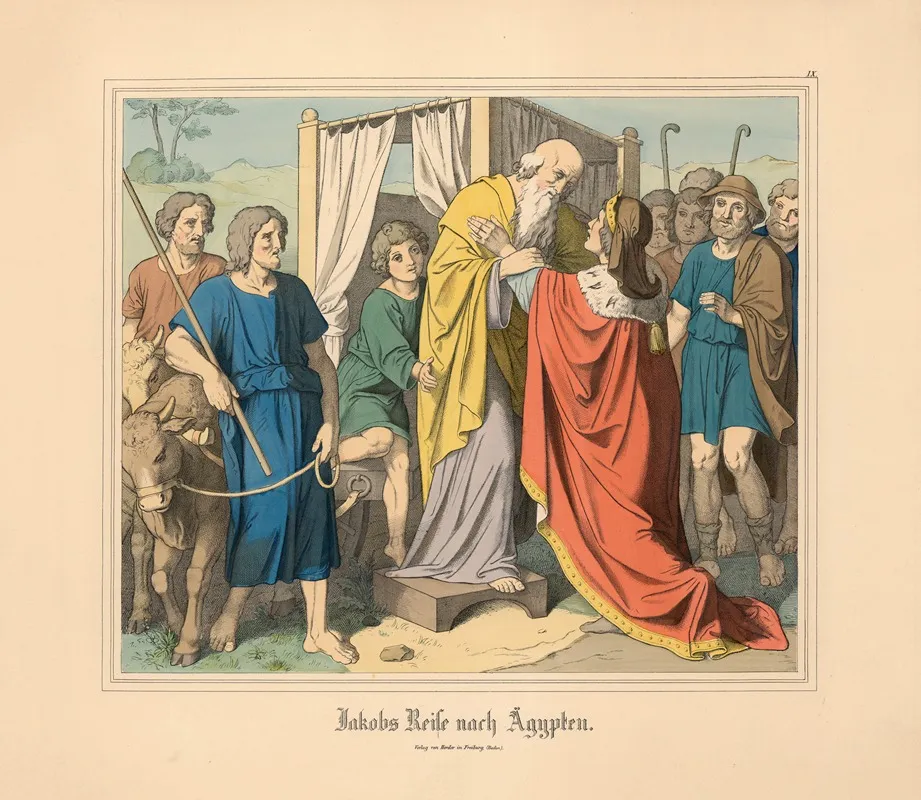 Jakobs Reise Nach Agypten Wall Art by Johann Nepomuk Heinemann - High-Resolution Digital Print